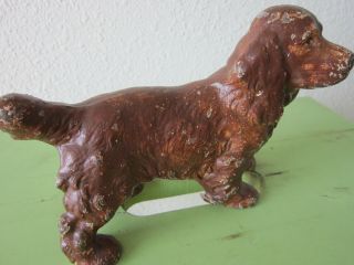 ANTIQUE HUBLEY COCKER SPANIEL DOG ART STATUE BOOKEND /DOORSTOP 6