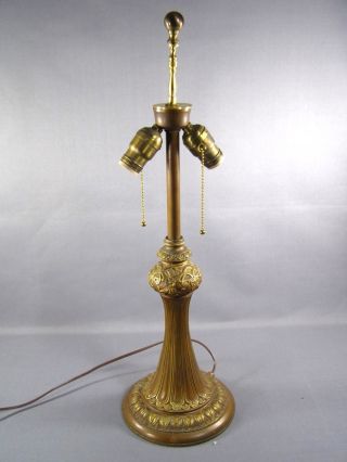 Antique Art Nouveau Metal Lamp Base Early 20th Century