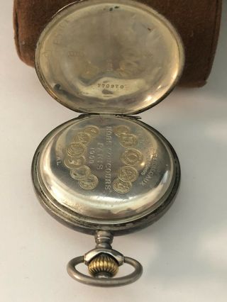 Antique GIRARD PERREGAUX.  800 SILVER CHRONOGRAPH 51 MM Pocket Watch Collectors 4