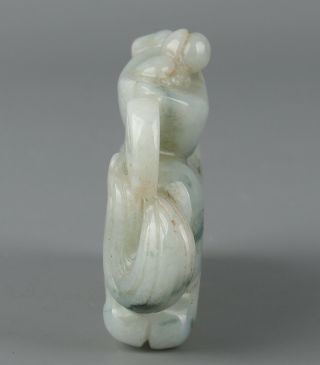 Chinese Exquisite Hand carved horse Carving jadeite jade statue 3