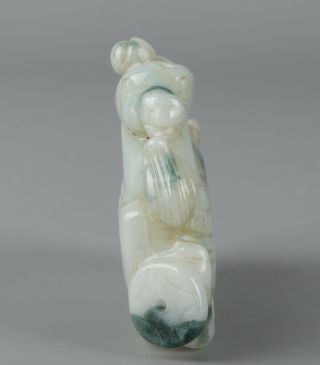 Chinese Exquisite Hand carved horse Carving jadeite jade statue 5