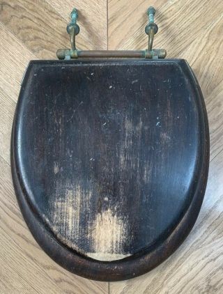 Antique Victorian Wooden Toilet Seat