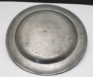 19th c Antique American Pewter Charger by R Palethorp Jr Philadelphia c1820 6