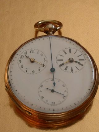 Antique 2 Time Zone Silver Captain 