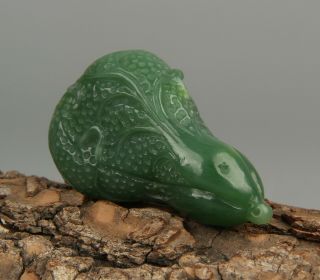 Chinese Exquisite Hand carved Chinese cabbage Carving Hetian jade statue Pendant 3