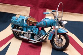 Harley Davidson Indian Motorcycle Tin Tinplate Car Blechmodell Auto Handmade