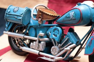 HARLEY DAVIDSON INDIAN MOTORCYCLE tin tinplate car blechmodell auto handmade 2