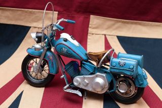 HARLEY DAVIDSON INDIAN MOTORCYCLE tin tinplate car blechmodell auto handmade 3