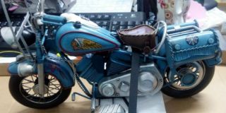 HARLEY DAVIDSON INDIAN MOTORCYCLE tin tinplate car blechmodell auto handmade 5