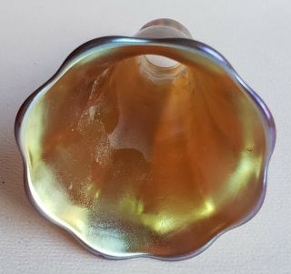 Antique Iridescent Art glass Aurene or Favrille Glass Shade,  Steuben or Tiffany 5