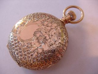 Uncommon 1888 14 - Karat Gold Waltham Hunting Pocket Watch Stunning