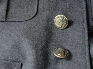 Vintage Late Vietnam era US AIR FORCE Man ' s Dress Wool Coat Jacket - Blue & Pants. 4