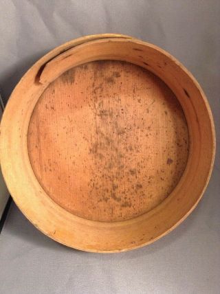 Antique Primitive Country Round Bentwood Shaker Pantry Cheese Box Wood 5