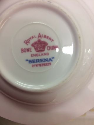 2 Royal Albert Floral Vintage Dishes Plates Small Bone China England Serena 3