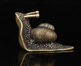 Unique Chinese Bronze Statue Figurine Snail Solid Mascot Decorated Gift