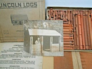 Vintage LINCOLN LOGS - C0MPLETE SET No.  1A - Patented Aug.  31,  1920 5