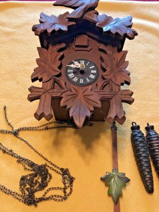 Old Wooden Cuckoo Clock,  Needs Work?