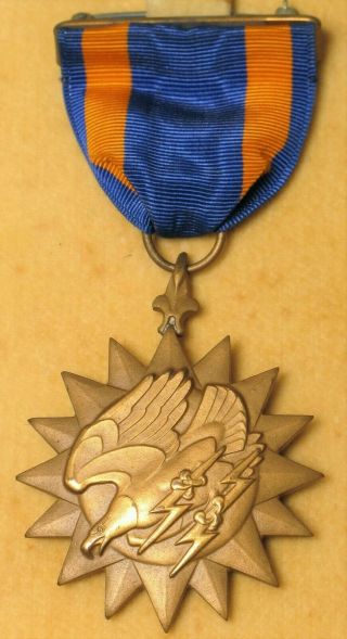 Wwii Us Navy Reserves Boxed Air Medal Award Dated 1945 Named Usn Usa
