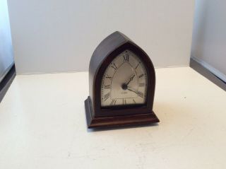 Vintage Small Wood Mantle Or Shelf Clock