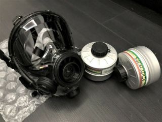 Sge 400/3 Gas Mask W/2x Hi - End 40mm Nato Nbc/cbrn Filters Premium Protection