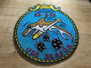 Cold War/vietnam? Us Navy Patch - Uss Seafox Ss - 402 Submarine - Usn Beauty