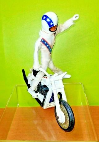 Evel Knievel And Stunt Cycle Launcher Figure Helmet Read