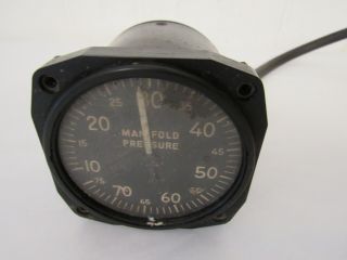 Vintage 1940s WWII aircraft gauge manifold pressure gauge 3