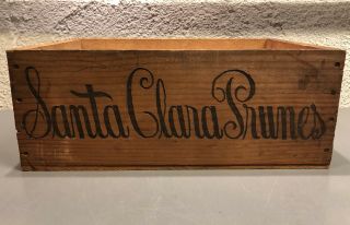 Antique Ensign Santa Clara Prunes Wood Box Crate Rosenberg Bro’s California A&p