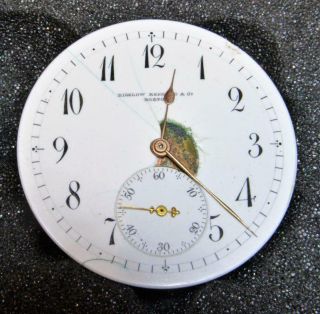 Antique Bigelow Kennard & Co.  Boston Swiss Made Pocket Watch Movement 6s Runs