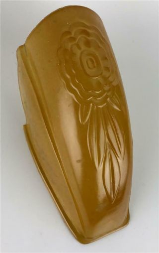Puritan Art Deco Amber Feather Frosted Glass Slip On Replacement Shade - 8 Avail