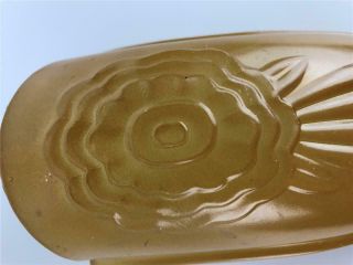 Puritan Art Deco Amber Feather Frosted Glass Slip On Replacement Shade - 8 AVAIL 8