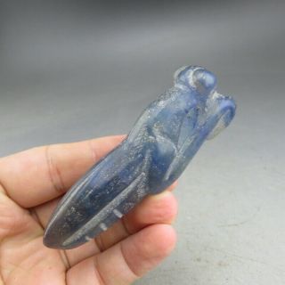 Chinese,  Jade,  Hongshan Culture,  Natural Crystal,  Mantis,  Pendant Q056