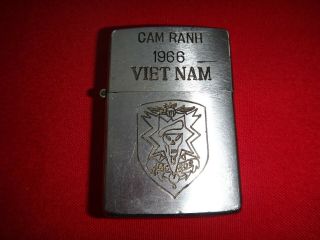 Vietnam War Year 1966 Zippo Lighter Cam Ranh 1966 Vietnam,  Us Sf Macv - Sog Logo