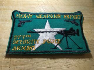 1960s/vietnam? Us Army Patch - Heavy Weapons Expert 377th Security Armory