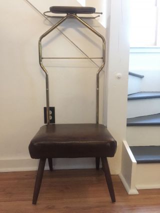 Vintage Rare Mid Century Butler Valet Suit Rack Chair Nova Products Brooklyn Ny
