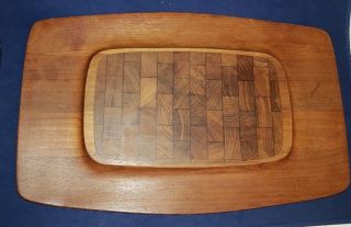 Vintage Dansk Teak Cheese Tray Cutting Board Quistgaard Denmark 19x12 "