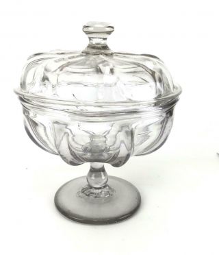 Large Pittsburgh Pillar Mold Compote.