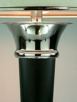 VINTAGE ART DECO BAUHAUS MODERNIST DESIGN TABLE LAMP DESK LIGHT CHROME BLACK ROD 6