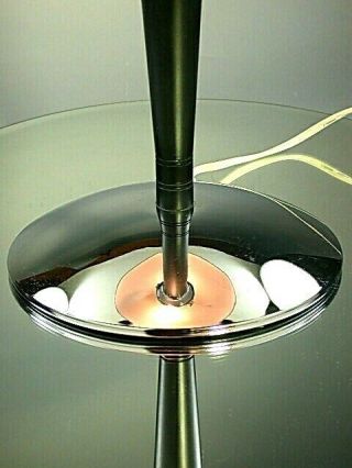 VINTAGE ART DECO BAUHAUS MODERNIST DESIGN TABLE LAMP DESK LIGHT CHROME BLACK ROD 8