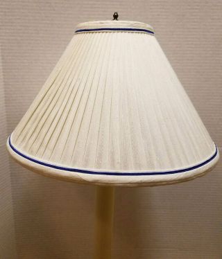 Vintage Frederick Cooper Candlestick Lamp tall blue & white porcelain & brass 3