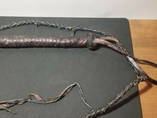 Vintage Souvenir 6 Ft Leather Whip From The Battle Of Shiloh 2