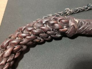 Vintage Souvenir 6 Ft Leather Whip From The Battle Of Shiloh 4