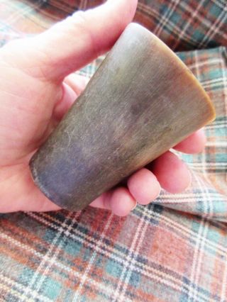 Scottish Victorian Cow Horn Cup Whiskey Dram Shot Glass 3 