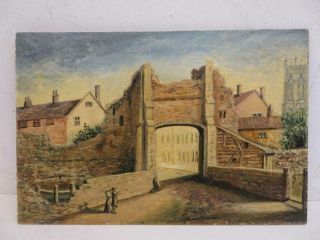 Really Old Painting Oil Hull Beverley Gate Signed