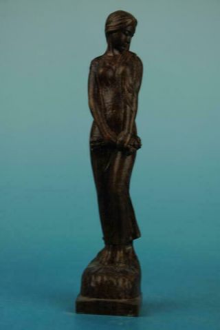 Chinese Eaglewood Hand - Carved Beauty Belle Statue Sculpture/r B01