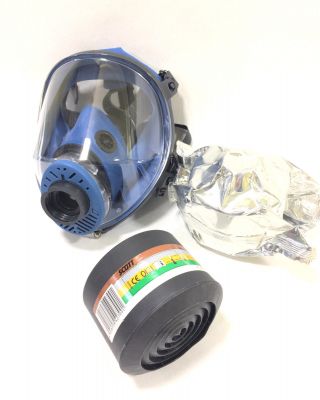 Full Face Respirator 40mm,  2 Filters Full Face Gas Mask