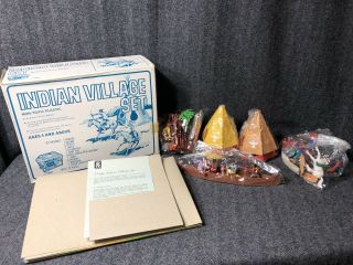 Vintage Sears & Roebuck / Timpo Toys Indian Village Set