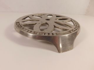 Vintage A.  Wengenroth Cast Steel Round Trivet,  7 Inches In Diameter