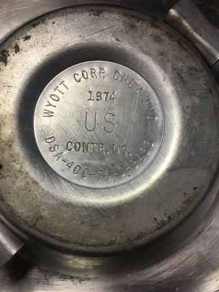 Vintage 1971 US Military Army Food Cooler Container Metal Has wear View 7