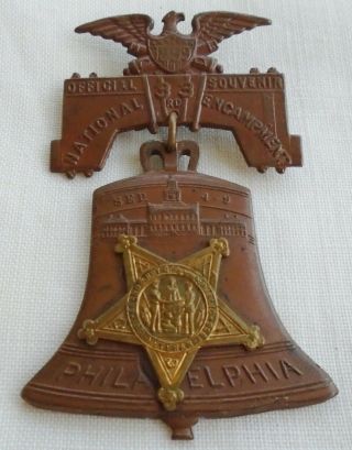 Civil War Gar 33rd Encampment Medal Philadelphia Eagle - Liberty Bell 1889 -
